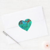 Cœur Sticker de coeur de danse dragonfly (Enveloppe)