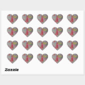 Cœur Sticker de coeur de fée papillon (Feuille)