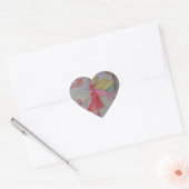Cœur Sticker de coeur de fée papillon (Enveloppe)