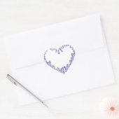 Cœur Sticker de coeur de lavande (Enveloppe)