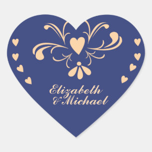 Cœur Sticker de coeur de marine et de pêche