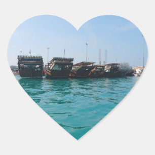 Cœur Sticker de coeur de pêcheur