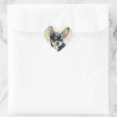 Cœur Sticker de coeur du Chihuahua (Sac)