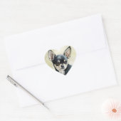 Cœur Sticker de coeur du Chihuahua (Enveloppe)