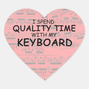 Cœur Sticker de coeur du clavier de temps de qualité