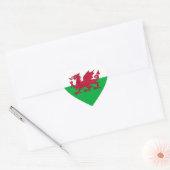 Cœur Sticker de coeur du drapeau gallois (Enveloppe)