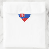 Cœur Sticker de coeur du drapeau slovaque (Sac)