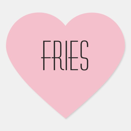 Cœur Sticker de coeur Fries (Devant)