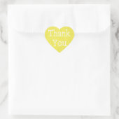 Cœur Sticker de coeur jaune Merci (Sac)