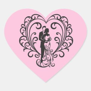 Cœur Sticker de coeur mariage Couple