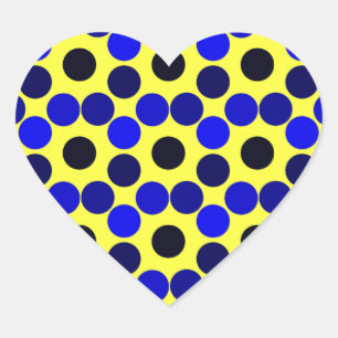 Cœur Sticker de coeur noir et bleu