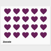 Cœur Sticker de coeur pourpre foncé (Feuille)