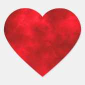 Cœur Sticker de coeur rouge (Devant)