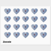 Cœur Sticker de coeur rouge (Feuille)
