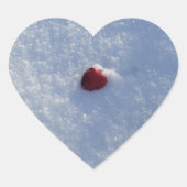 Cœur Sticker de coeur rouge (Devant)