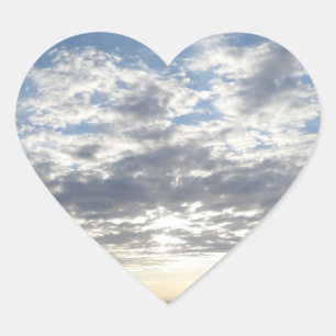 Cœur Sticker de coeur Sky & Clouds