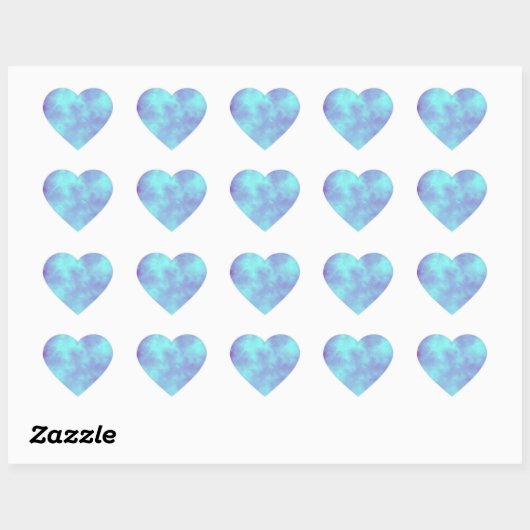Cœur Sticker de coeur violet tempête (Feuille)