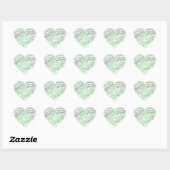 Cœur Sticker de coeur Wordcloud WELCOME (Feuille)