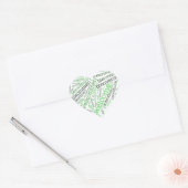 Cœur Sticker de coeur Wordcloud WELCOME (Enveloppe)