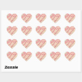 Cœur Sticker de coeur Wordcloud WELCOME (Feuille)