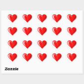 Cœur Sticker de conception coeur rouge (Feuille)