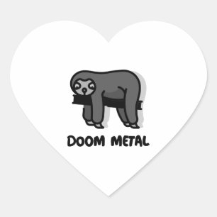 Cœur Sticker de fentes en métal Doom