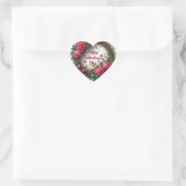 Cœur Sticker de la Saint Valentin Rose Rose Red Heart (Sac)