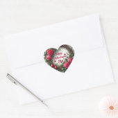 Cœur Sticker de la Saint Valentin Rose Rose Red Heart (Enveloppe)