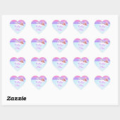 Cœur Sticker de mariage préféré de conte de fée rose, v (Feuille)