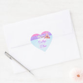 Cœur Sticker de mariage préféré de conte de fée rose, v (Enveloppe)