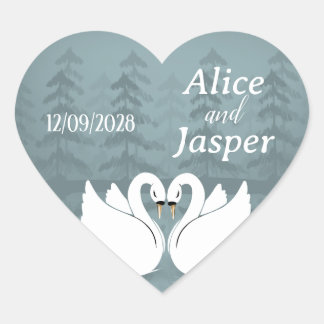 Cœur Sticker de mariage romantique et élégant