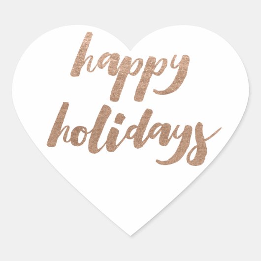 Cœur Sticker de Noël au coeur blanc de bronze (Devant)