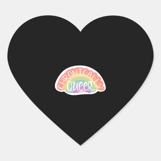Cœur Sticker de Queer Chronique (Devant)