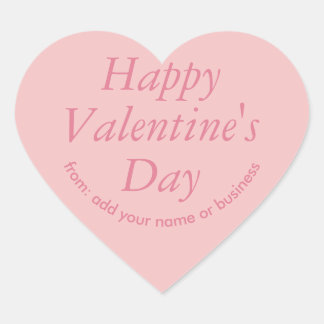 Cœur Sticker de Saint Valentin Breezy Pink Heart