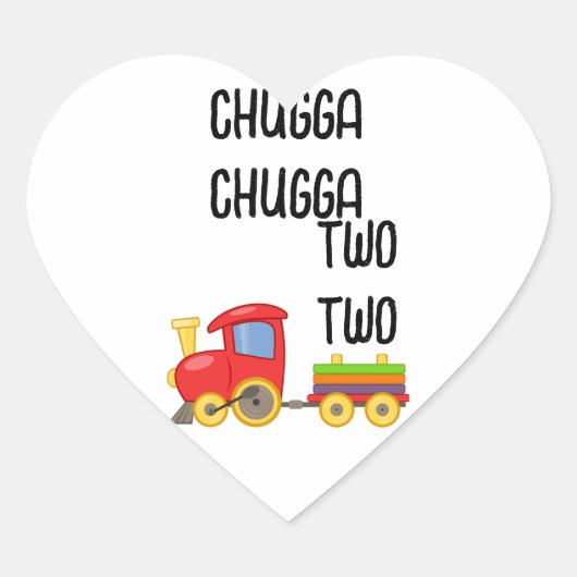 Cœur Sticker de train d'anniversaire (Devant)