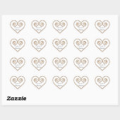 Cœur Sticker d'impression de coeur de perle d'or (Feuille)