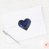 Cœur Sticker d'impression Heart Sapphire (Enveloppe)