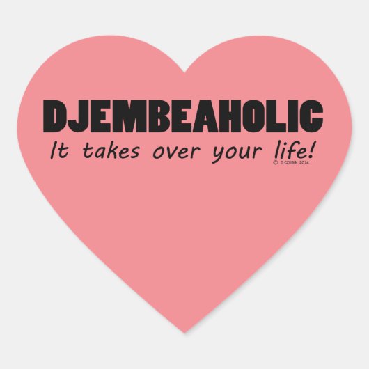 Cœur Sticker Djembeaholic Life (Devant)
