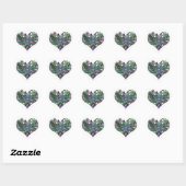Cœur Sticker double coeur foncé (Feuille)