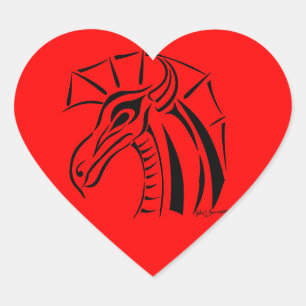 Cœur Sticker Dragon Crested