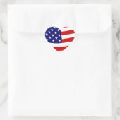 Cœur Sticker Drapeau des États-Unis (Sac)