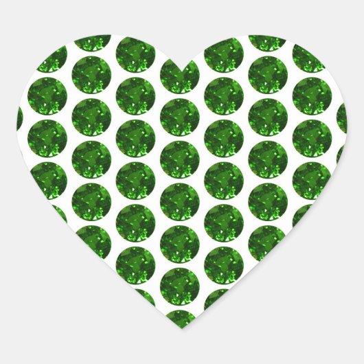 Cœur Sticker du coeur vert émeraude (Devant)