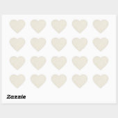 Cœur Sticker en dentelle d'ivoire (Feuille)