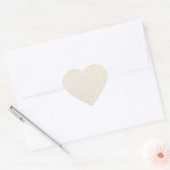 Cœur Sticker en dentelle d'ivoire (Enveloppe)