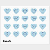 Cœur Sticker en forme de coeur bleu clair (Feuille)