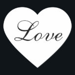 Cœur Sticker en forme de coeur d'amour pour le mariage<br><div class="desc">Scellé d'enveloppe de faire-part de mariage facilement customisé et autocollant de faveur de mariage. Vous pouvez l'utiliser tel quel ou modifier le texte, la couleur du texte, la police ou la taille pour qu'il corresponde aux couleurs du papier à lettres mariage. Vous pouvez également changer l'arrière - plan du coeur...</div>