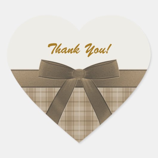 Cœur Sticker en forme de coeur de Merci (Devant)