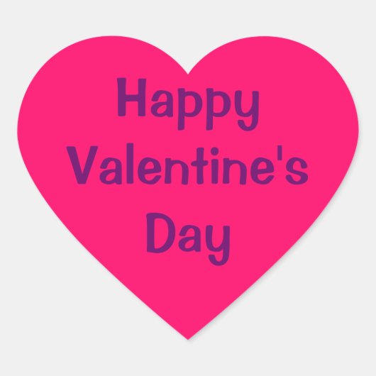 Cœur Sticker en forme de coeur - Heureuse Sainte-Valent (Devant)