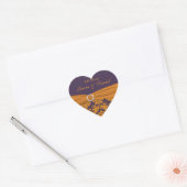 Cœur Sticker en forme de coeur pourpre et Tangerine Dam (Enveloppe)