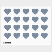 Cœur Sticker en marbre bleu (Feuille)